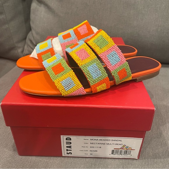 Staud Mona Beaded Sandal - Picture 2 of 4